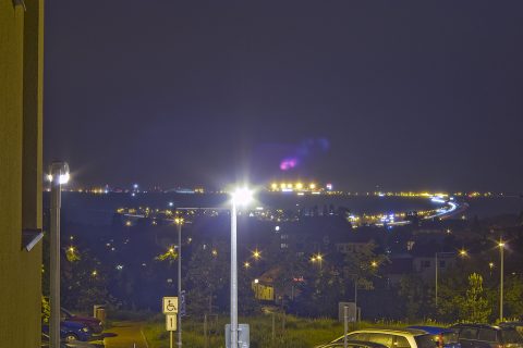 Test fotoaparátů v noci